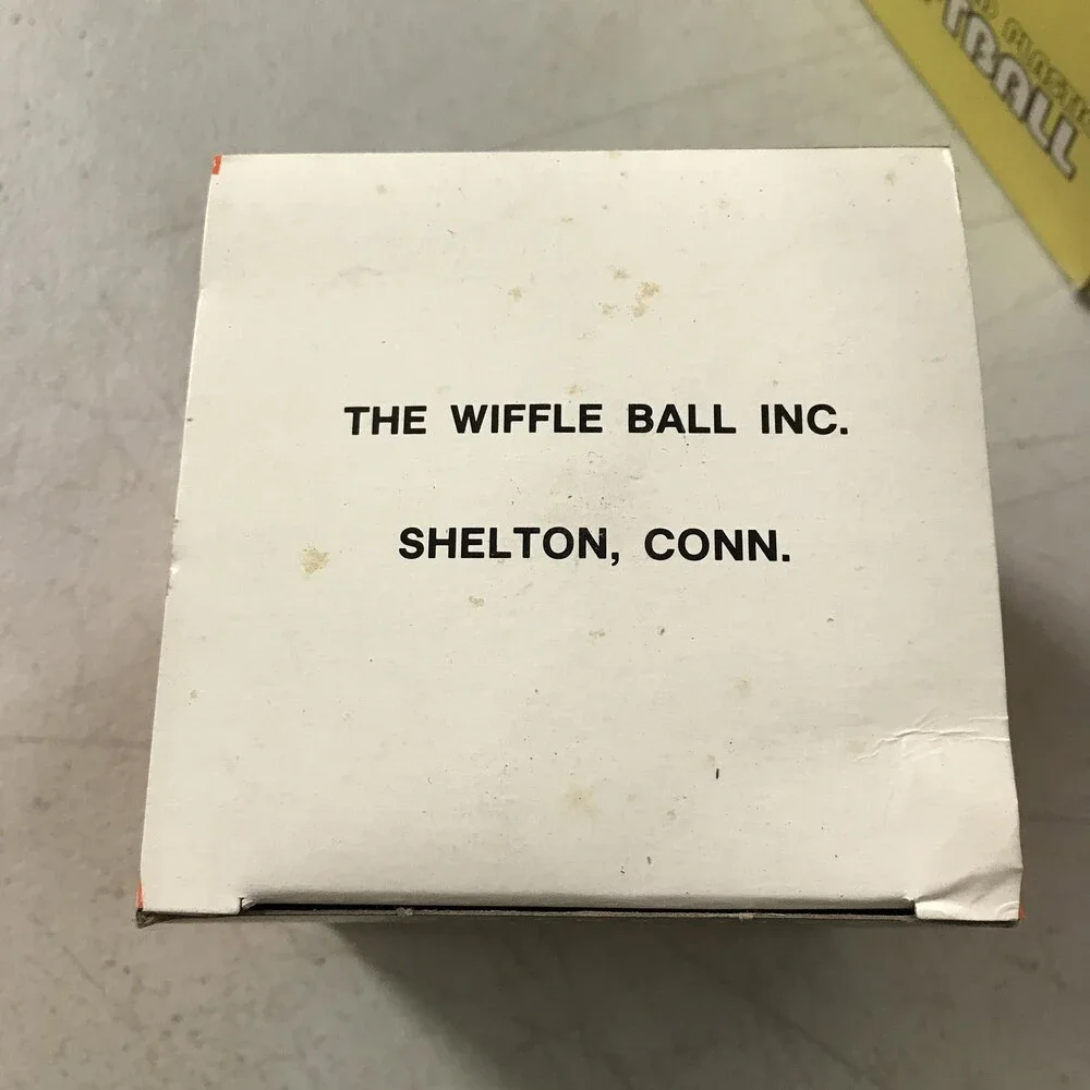 Lot Of 9 Vintage Wiffle Softball King Size Plastic Perforated Ball with Display
